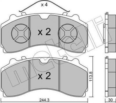 METELLI 22-0934-0 комплект тормозных колодок, дисковый тормоз на MERCEDES-BENZ AROCS