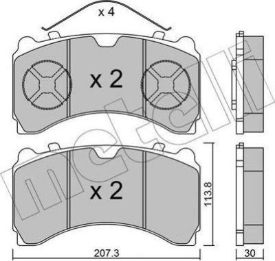 METELLI 22-0935-0 комплект тормозных колодок, дисковый тормоз на MERCEDES-BENZ AROCS