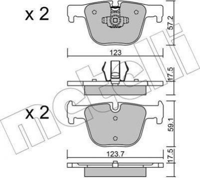 METELLI 22-0963-0 комплект тормозных колодок, дисковый тормоз на 4 кабрио (F33, F83)