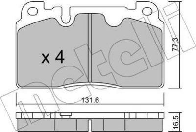 METELLI 22-0979-0 комплект тормозных колодок, дисковый тормоз на AUDI Q5 (8R)