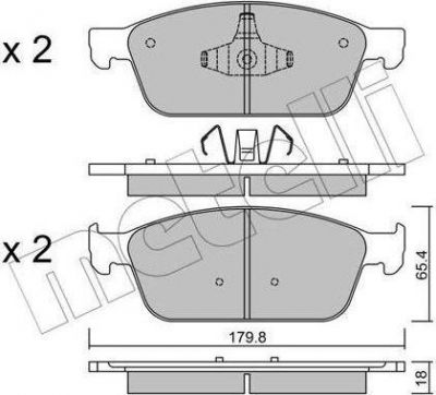 METELLI 22-0989-0 комплект тормозных колодок, дисковый тормоз на FORD TOURNEO CONNECT / GRAND TOURNEO CONNECT Kombi