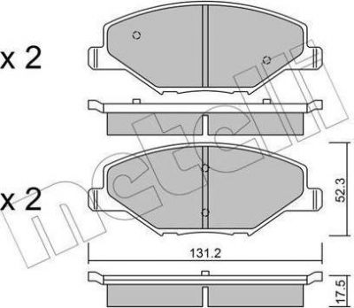 METELLI 22-1006-0 комплект тормозных колодок, дисковый тормоз на SKODA FABIA