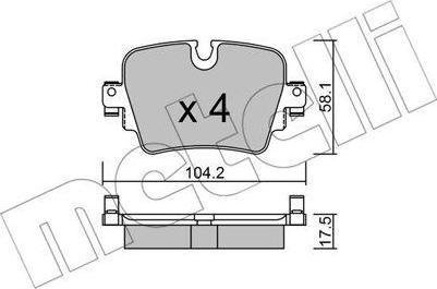 METELLI 22-1036-0 комплект тормозных колодок, дисковый тормоз на JAGUAR F-TYPE кабрио (QQ6_)