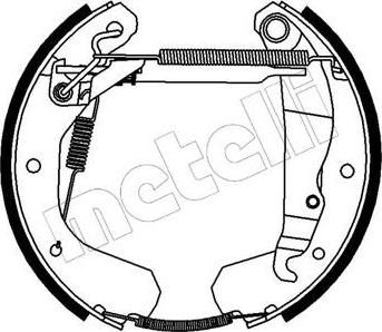 METELLI 51-0080 комплект тормозных колодок на OPEL KADETT E Наклонная задняя часть (33_, 34_, 43_, 44_)