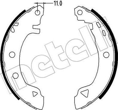 METELLI 53-0002 комплект тормозных колодок на FIAT BRAVA (182)