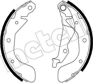 METELLI 53-0050 комплект тормозных колодок на CHEVROLET AVEO Наклонная задняя часть (T250, T255)