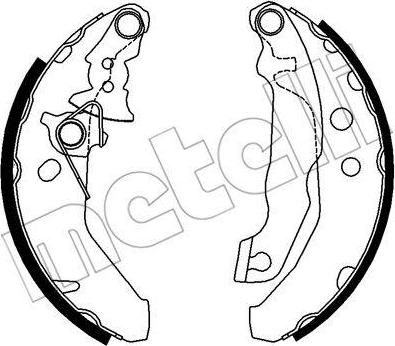 METELLI 53-0132Y комплект тормозных колодок на FORD FIESTA фургон (FVD)