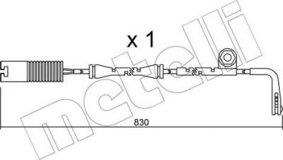 METELLI SU.104 сигнализатор, износ тормозных колодок на 5 (E39)