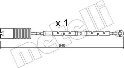 METELLI SU.123 сигнализатор, износ тормозных колодок на MG MG ZT- T
