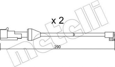 METELLI SU.204K сигнализатор, износ тормозных колодок на IVECO DAILY III фургон/универсал