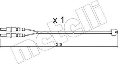 METELLI SU.242 сигнализатор, износ тормозных колодок на PEUGEOT 508