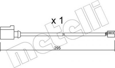 METELLI SU.273 сигнализатор, износ тормозных колодок на VW TOUAREG (7P5)