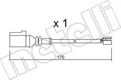 METELLI SU.289 сигнализатор, износ тормозных колодок на VW GOLF ALLTRACK (BA5)