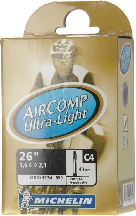 Камера 700С x18-23 MICHELIN A1 COMP ULTRALIGHT бутиловая, велониппель (преста) 40 мм, в упаковке
