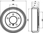 MINTEX MBD012 тормозной барабан на PUCH G-MODELL (W 463)