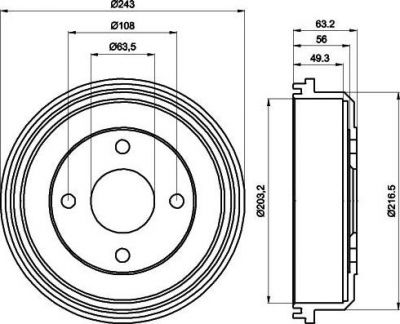 MINTEX MBD022 тормозной барабан на FORD MONDEO I седан (GBP)