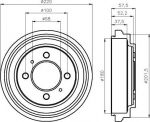 MINTEX MBD050 тормозной барабан на NISSAN SUNNY III Hatchback (N14)
