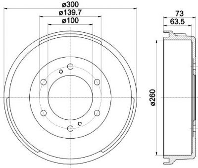 MINTEX MBD068 тормозной барабан на NISSAN TERRANO I (WD21)