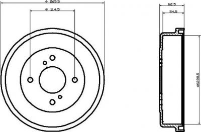 MINTEX MBD092 тормозной барабан на NISSAN VANETTE автобус (C22)