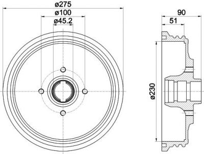 MINTEX MBD237 тормозной барабан на SEAT INCA (6K9)