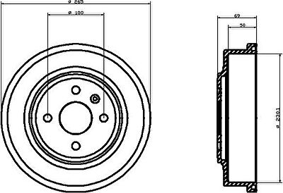 MINTEX MBD286 тормозной барабан на OPEL ASTRA H (L48)