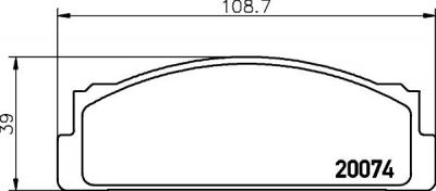 MINTEX MDB1008 комплект тормозных колодок, дисковый тормоз на FIAT ARGENTA (132A)