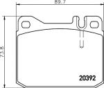 MINTEX MDB1114 комплект тормозных колодок, дисковый тормоз на MERCEDES-BENZ седан (W123)