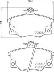 MINTEX MDB1240 комплект тормозных колодок, дисковый тормоз на ALFA ROMEO 146 (930)