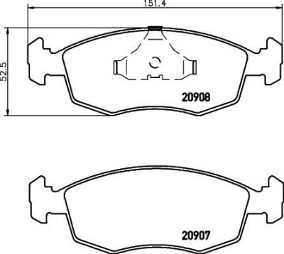 MINTEX MDB1290 комплект тормозных колодок, дисковый тормоз на FORD SCORPIO I (GAE, GGE)