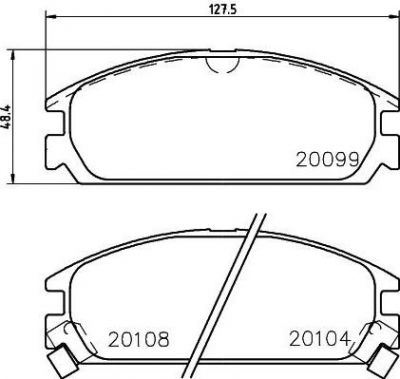 MINTEX MDB1344 комплект тормозных колодок, дисковый тормоз на HONDA ACCORD III (CA)