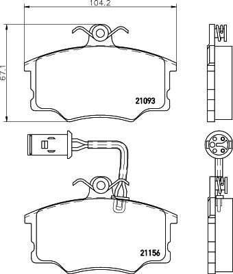 MINTEX MDB1373 комплект тормозных колодок, дисковый тормоз на ALFA ROMEO 164 (164)