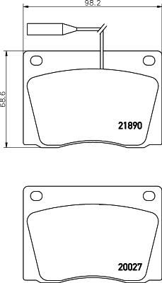 MINTEX MDB1499 комплект тормозных колодок, дисковый тормоз на CARBODIES FX4