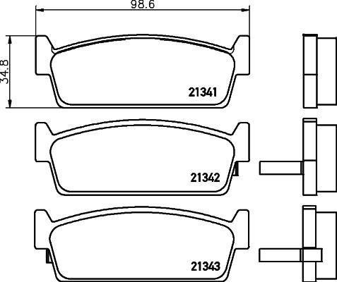 MINTEX MDB1576 комплект тормозных колодок, дисковый тормоз на NISSAN 200 SX (S13)