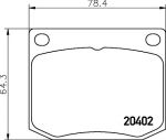 MINTEX MDB1581 комплект тормозных колодок, дисковый тормоз на SAAB 90
