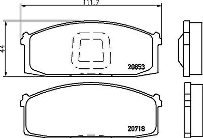 MINTEX MDB1605 комплект тормозных колодок, дисковый тормоз на NISSAN STANZA (T11)