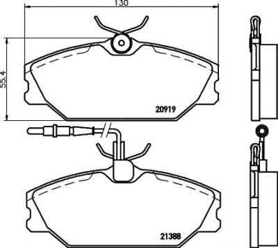 MINTEX MDB1613 Комплект тормозных колодок, диско