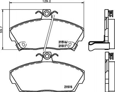 MINTEX MDB1659 комплект тормозных колодок, дисковый тормоз на HONDA CIVIC VII седан (ES)