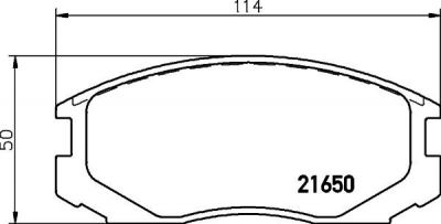 MINTEX MDB1722 комплект тормозных колодок, дисковый тормоз на MITSUBISHI LANCER IV (C6_A, C7_A)