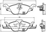 MINTEX MDB1908 комплект тормозных колодок, дисковый тормоз на OPEL ASTRA G универсал (F35_)