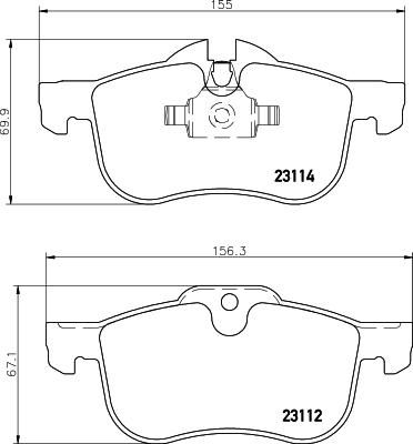 MINTEX MDB2011 комплект тормозных колодок, дисковый тормоз на MG MG ZT- T