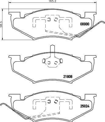 MINTEX MDB2101 комплект тормозных колодок, дисковый тормоз на CHRYSLER SARATOGA