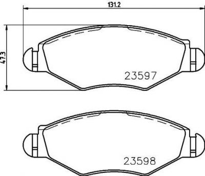 MINTEX MDB2131 комплект тормозных колодок, дисковый тормоз на PEUGEOT 206 SW (2E/K)