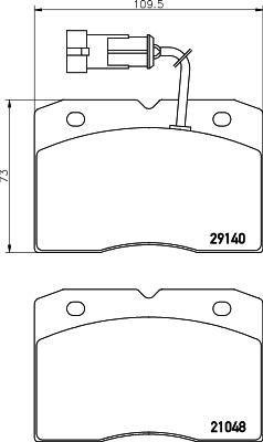 MINTEX MDB2156 Комплект тормозных колодок, диско