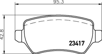 MINTEX MDB2223 комплект тормозных колодок, дисковый тормоз на OPEL ZAFIRA B Van