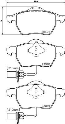 MINTEX MDB2231 комплект тормозных колодок, дисковый тормоз на SKODA SUPERB (3U4)