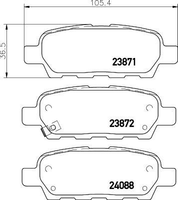 MINTEX MDB2261 Колодки торм зад NISSAN MURANO/TEANA/X-TRAIL/QASHQAI/RENAULT KOLEOS (44060AL585)