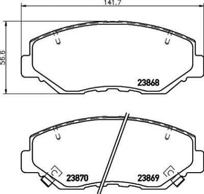 MINTEX MDB2265 комплект тормозных колодок, дисковый тормоз на HONDA ACCORD VII Tourer (CM)