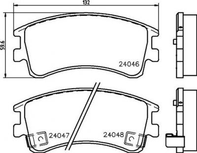 MINTEX MDB2308 комплект тормозных колодок, дисковый тормоз на MAZDA 6 Hatchback (GG)