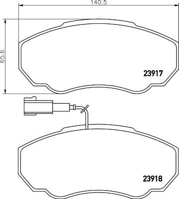 MINTEX MDB2328 комплект тормозных колодок, дисковый тормоз на PEUGEOT BOXER автобус (230P)