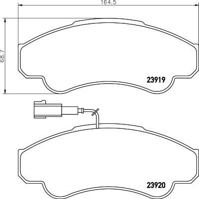 MINTEX MDB2329 комплект тормозных колодок, дисковый тормоз на PEUGEOT BOXER автобус (230P)